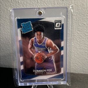 De’Aaron Fox Rated Rookie Blue velocity card Sacramento Kings/ San Antonio Spurs